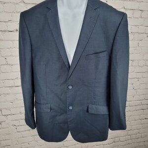 Figlio Lontano Navy 2 Button Single Vented Notch Blazer Sport Coat Size 40R